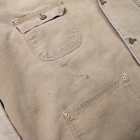 VTG Carhartt Jacket Mens XL Brown Detroit Chore Barn Blanket-Lined Distressed - Picture 4 of 16